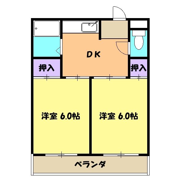 ワタナベハイツの間取り写真