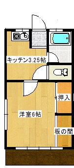熊本県熊本市中央区黒髪４（アパート）の賃貸物件の間取り