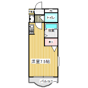 熊本市東区錦ケ丘のマンションの間取り