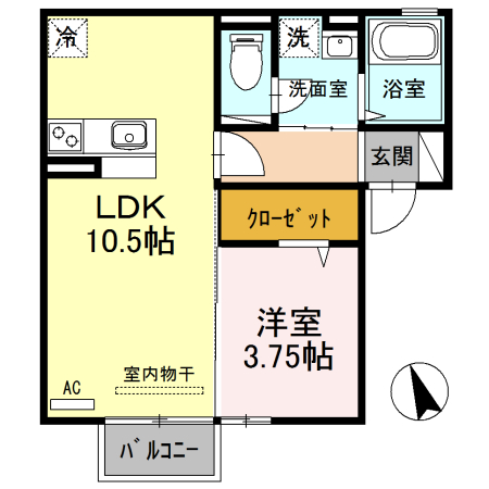 クレール開発の間取り