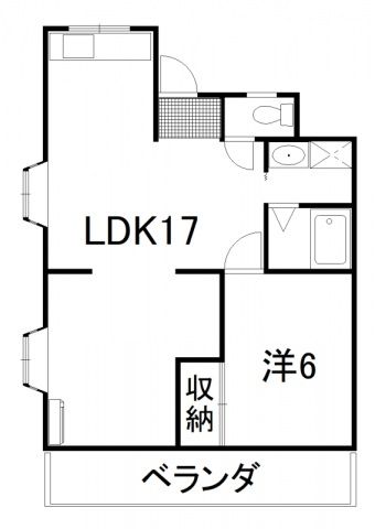 ラジュール　1LDKの間取り