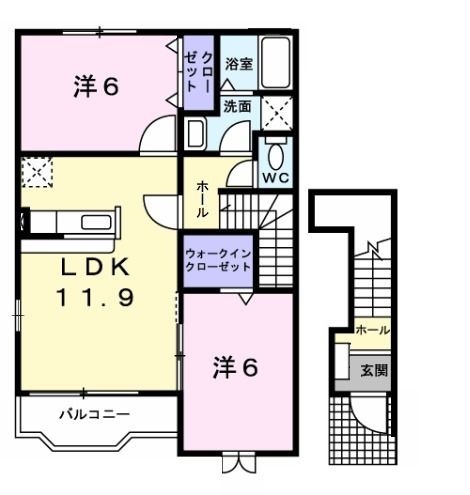 デルソーレＡの間取り