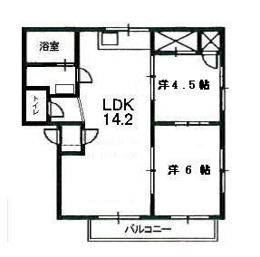 プレジール小林Ａ棟の間取り