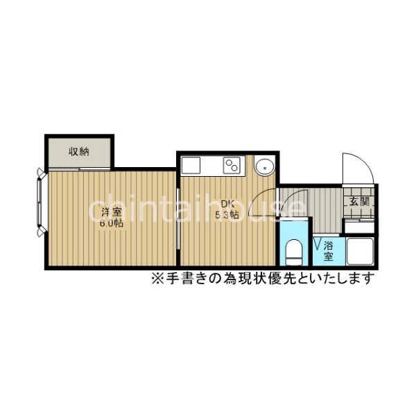 江別市文京台のアパートの間取り