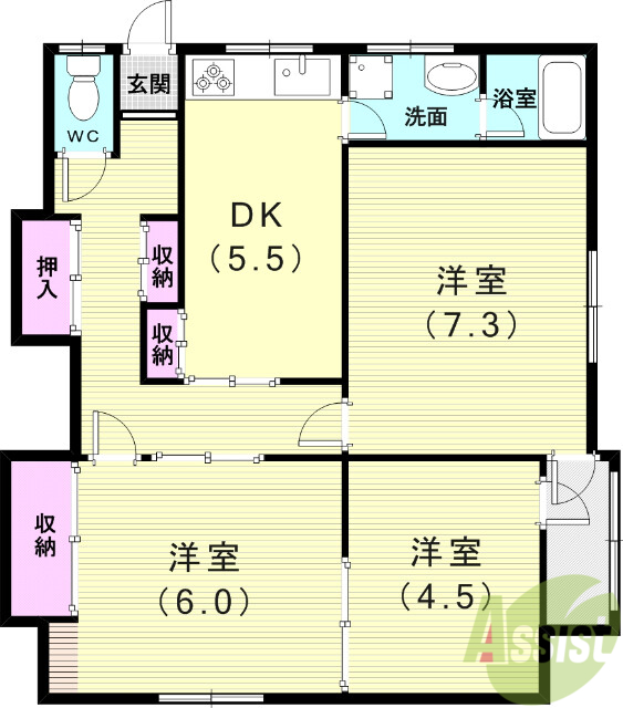 メゾン西山町の間取り