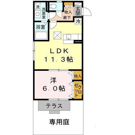 大和高田市中今里町のアパートの間取り