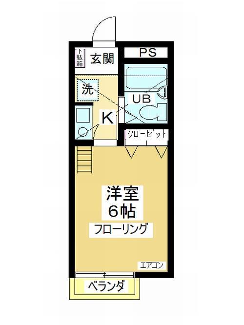 川越市大字鯨井新田のアパートの間取り