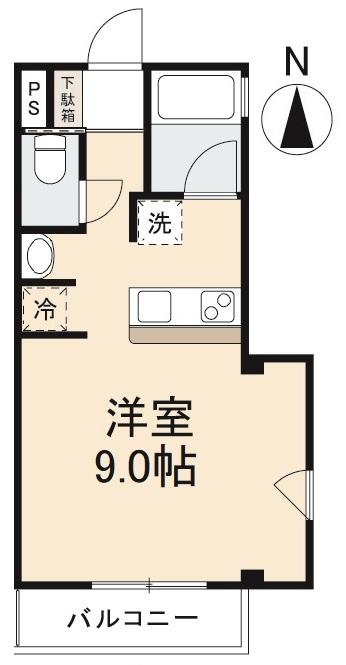 高松市築地町のマンションの間取り