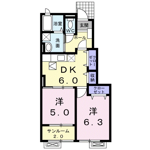 ビレッジケイツIIIの間取り