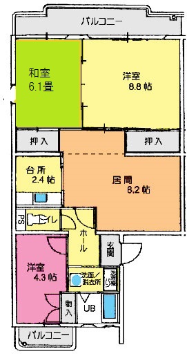 コートニシムラ21の間取り