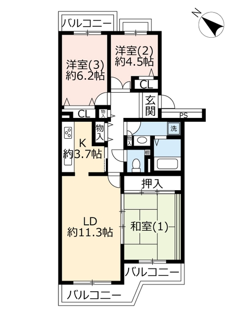 ＵＲ港北ニュータウンコンフォール城山の丘の間取り