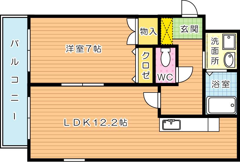 ルネッサ足原の間取り