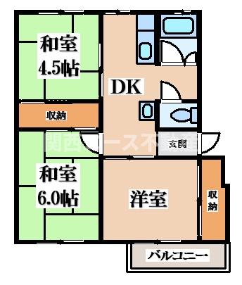 堺市南区三原台のマンションの間取り