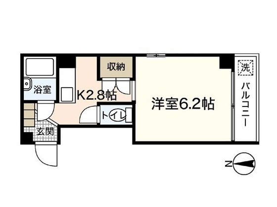 広島市南区宇品海岸のマンションの間取り