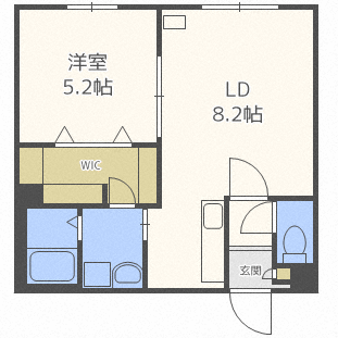 アフィーノ中島公園の間取り