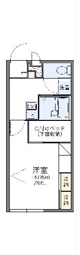 レオパレスレクレドール１の間取り