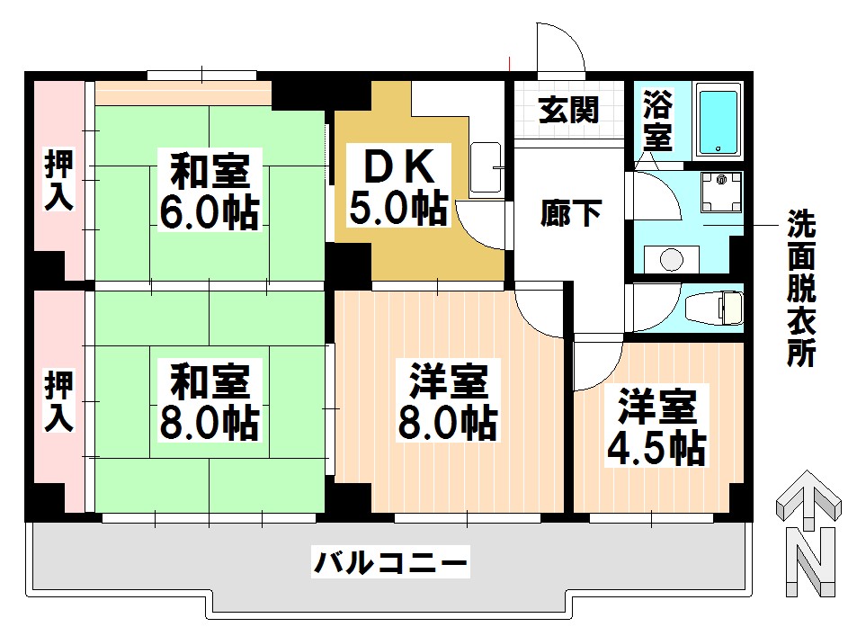 ドミール汐路の間取り