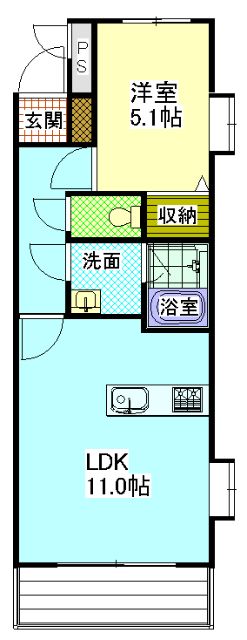 グランフォート江北の間取り