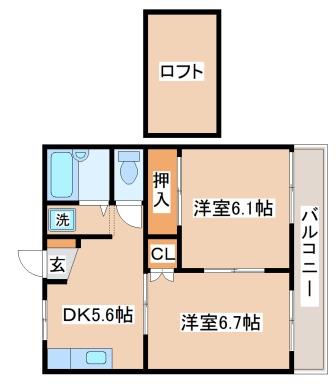 カーサ西舞子の間取り