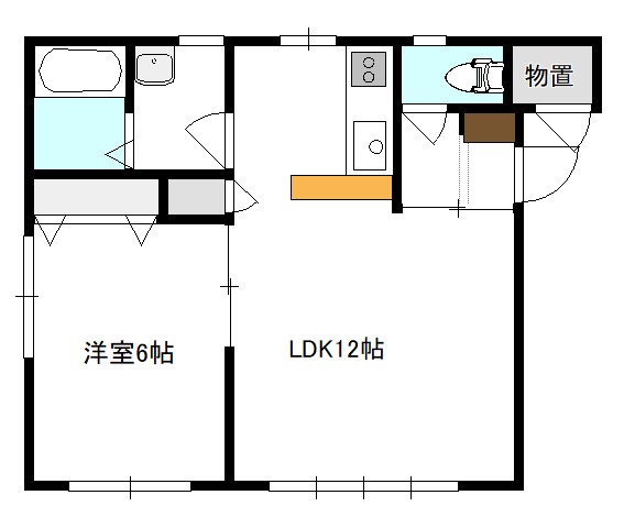 新潟市中央区米山のアパートの間取り