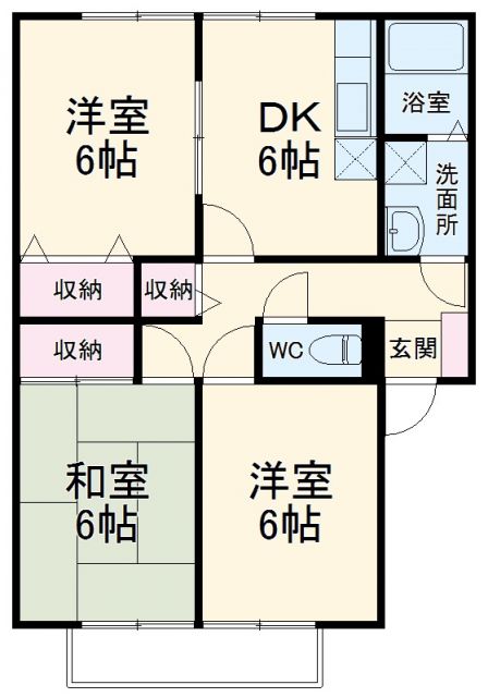 津島市藤浪町のアパートの間取り