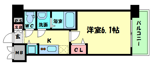 プレサンス京町堀ノースの間取り