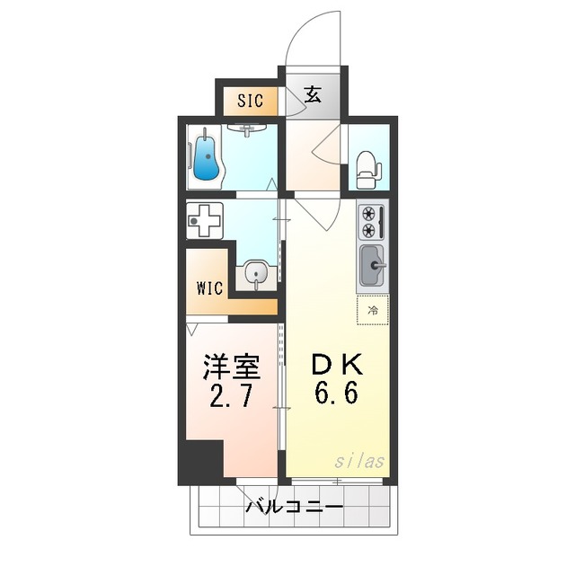 【豊中市本町のマンションの間取り】