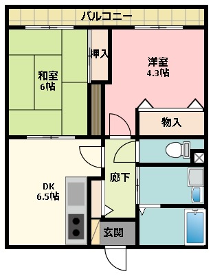 グリーンハイツ三喜の間取り