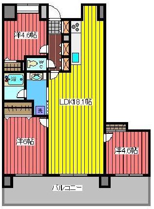 さいたま市浦和区常盤のマンションの間取り