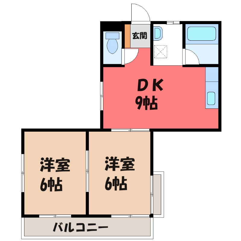 筑西市布川のマンションの間取り