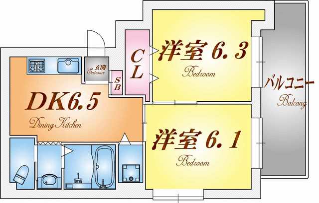 NOBSUN海岸通の間取り