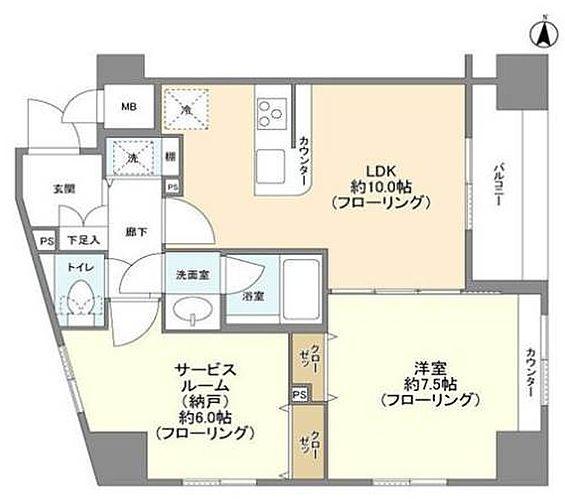 文京区本駒込のマンションの間取り