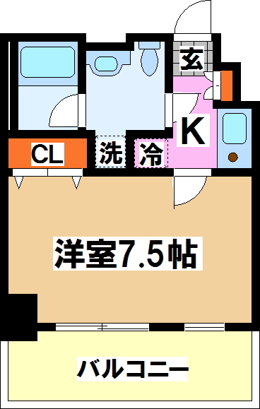 渋谷区幡ヶ谷のマンションの間取り