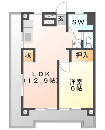 豊川市末広通のマンションの間取り