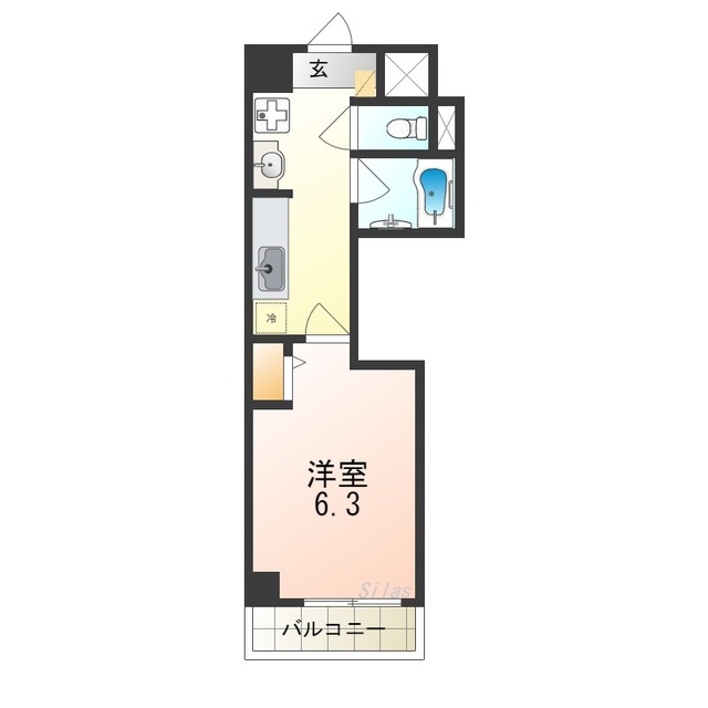 堺市堺区柳之町西のマンションの間取り