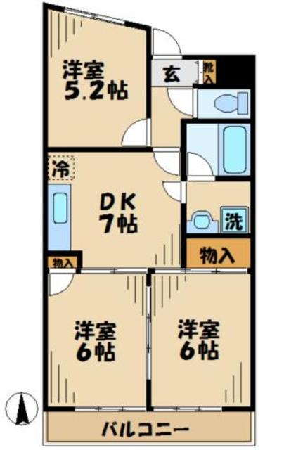 【パーシモンベアーヒルズの間取り】