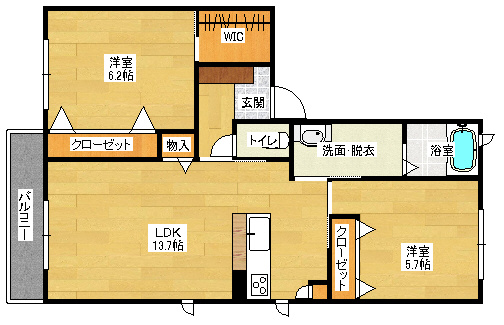 メゾン大町ヒルズC棟の間取り