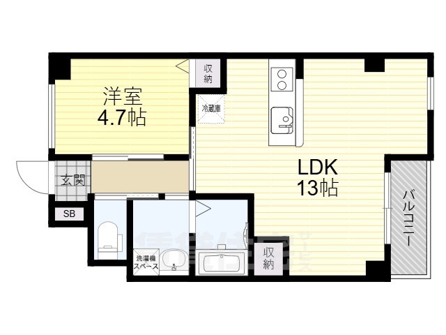 【茨木市南安威のマンションの間取り】