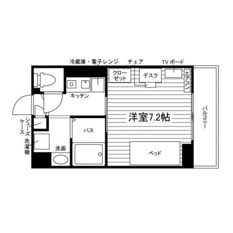 学生会館 フォーシーズン（春夏秋冬 和）[食事付き]の間取り