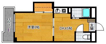 太宰府市石坂のマンションの間取り