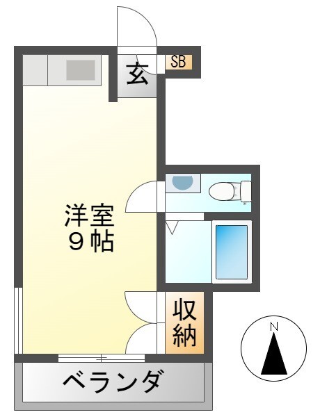 キューブ武庫川Iの間取り