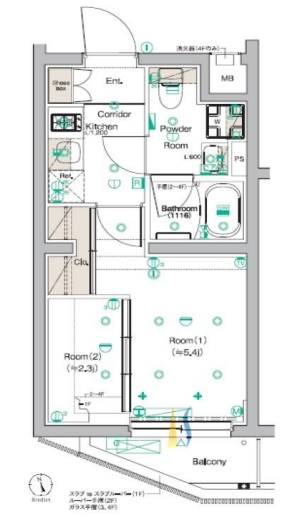 豊島区駒込のマンションの間取り