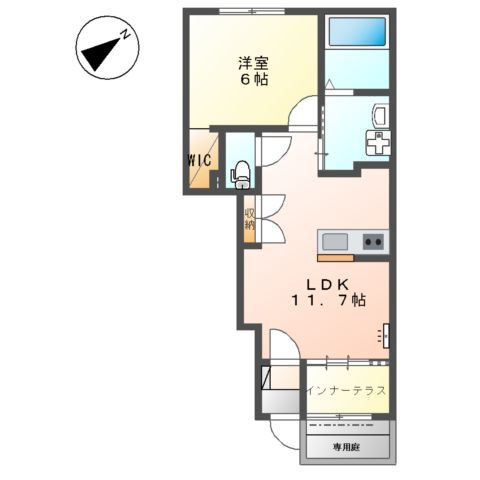 津島市兼平町のアパートの間取り