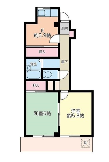 葛飾区東立石のアパートの間取り