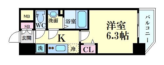 プレサンスDOMECITYコレーレの間取り