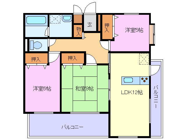 駿東郡長泉町下土狩のマンションの間取り