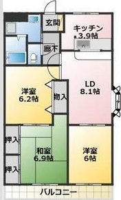 【海部郡大治町大字西條のアパートの間取り】