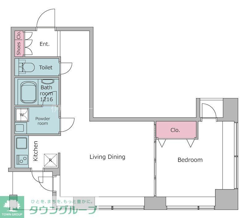 レジディアタワー麻布十番の間取り