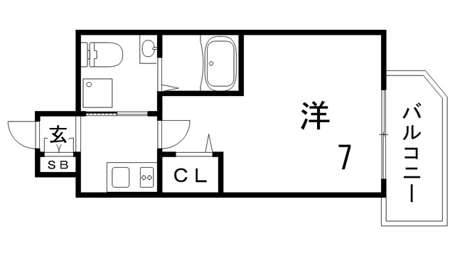 セレニテ神戸元町クレアの間取り