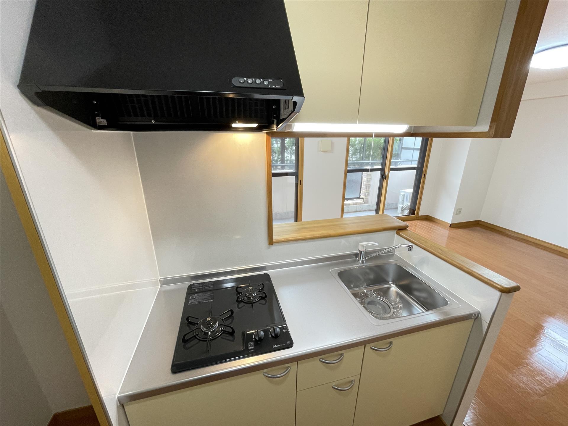 キッチン　システムキッチン♪2口ガスコンロ付☆